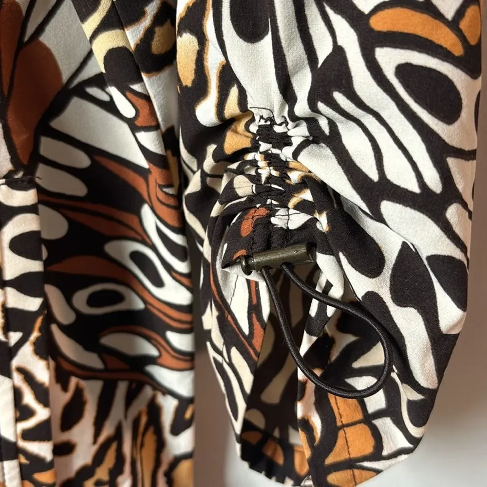 Zenergy by Chicos graphic Animal Print & Butterflies Women's Jacket size 2